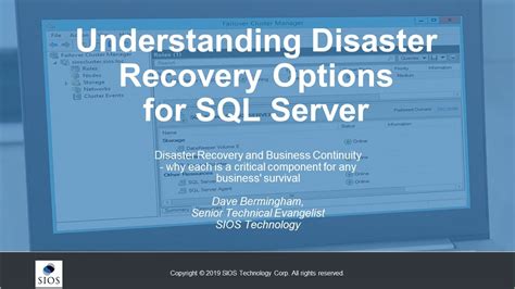 Webinar Understanding Disaster Recovery Options For Sql Server Sios