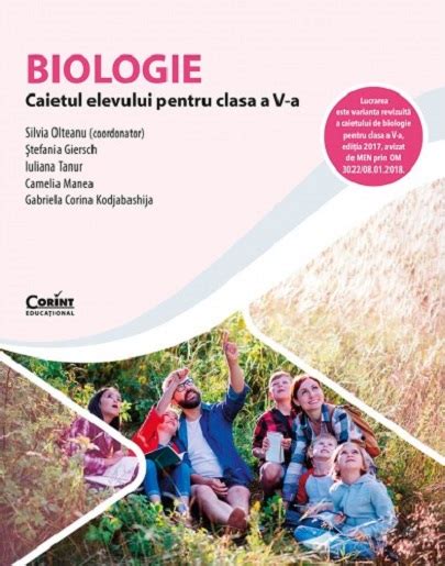 Biologie Caietul Elevului Pentru Clasa A V A Silvia Olteanu