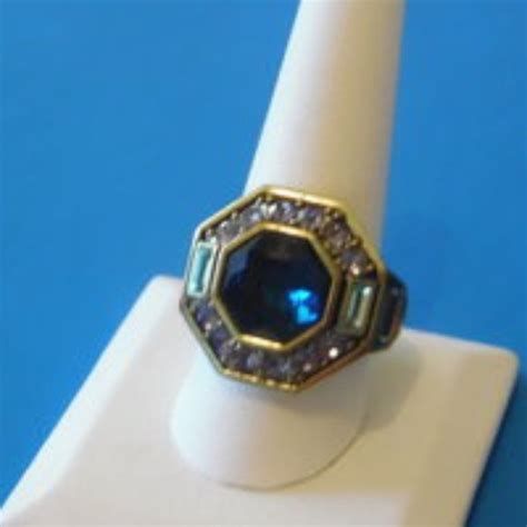 Heidi Daus Jewelry Heidi Daus Blue Lavish Layers Crystal Ring Size