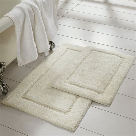 Modern Threads Non Slip Bath Rugs Set 100 Cotton 17 X 24 And 21 X 34