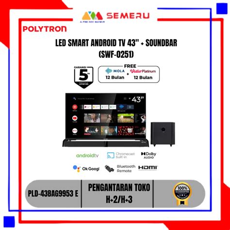 Jual Polytron Led Smart Android Tv Soundbar Pld Bag E