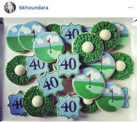 Golf Sport Ball Golf Cookies Birthday Cookies Sugar Cookies Decorated