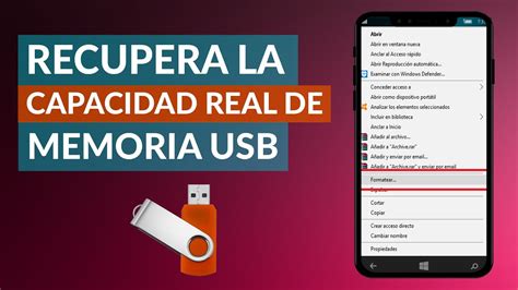 C Mo Recuperar Capacidad Real De Memoria Usb Solucionar Problemas De