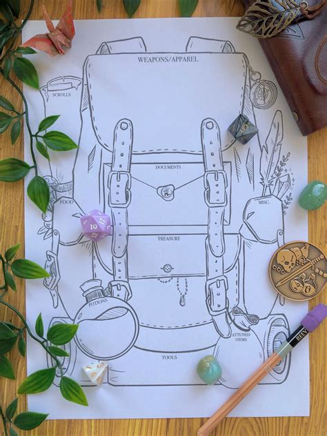 Dnd 5e Bag of Holding Sheet Printable Download for Dungeons - Etsy Hong ...