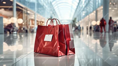 Premium AI Image | Shopping bags in shopping mall