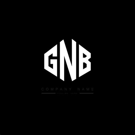 diseño de logotipo de letra gnb con forma de polígono. diseño de