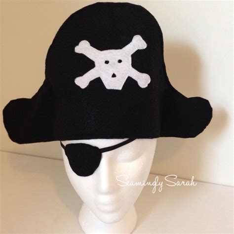 Pirate Hat and Eye Patch Handmade Halloween Felt Pirate