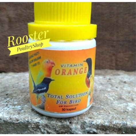 Jual Vitamin Orange Kapsul Vitamin Burung Lovebird Muray Vitamin