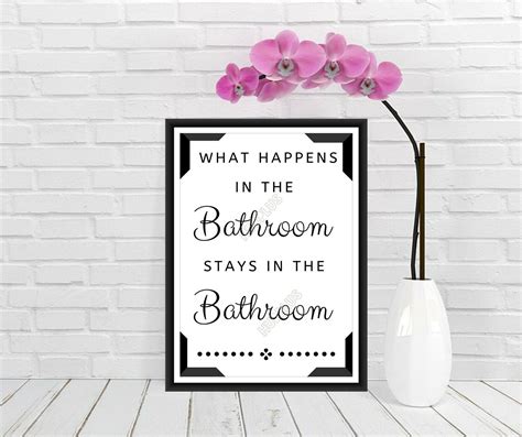 Bathroom Prints Wall Art Poster Decor Quotes Funny Toilet Humour