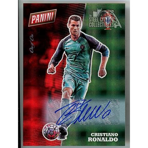 Cristiano Ronaldo 2017 Panini National Galactic Windows Autograph Card