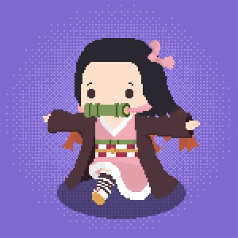 Pillarskimetsunoyaibais Demon Slayer Nezuko Pixel Art Grid Images