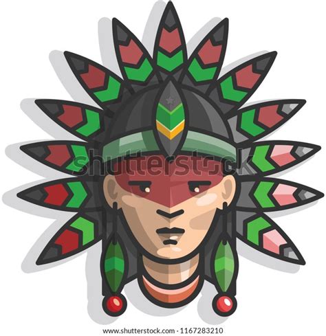 Indian Feather Head Stock Vector Royalty Free 1167283210 Shutterstock