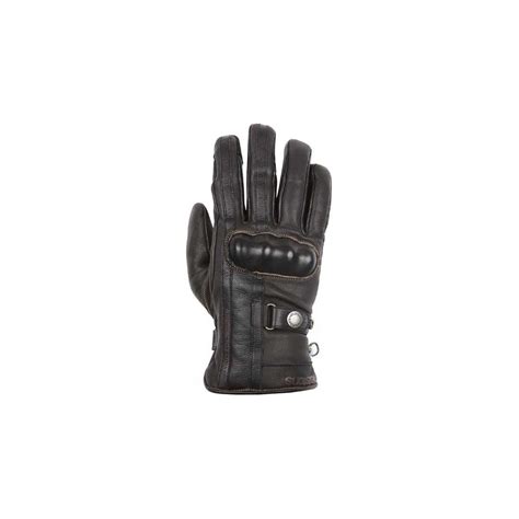 Gants Moto Cuir Helstons Burton Noir Marron