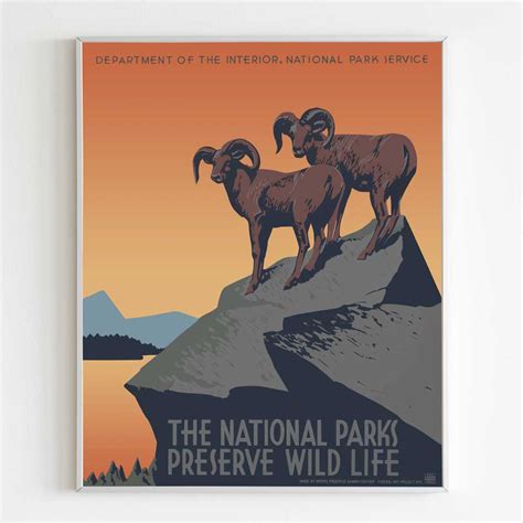 Preserve Wildlife Poster - Vintage WPA Design – National Parks Partnership