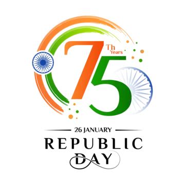 75th Happy Republic Day Of India 26 January Vector Republic Day India