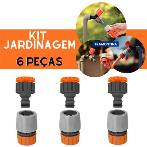 Kit 3 Engate Rápido 3 Adaptador Conector Mangueira Fêmea Faz a Boa