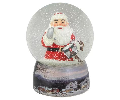 Norman Rockwell A Drum For Tommy Santa Claus Musical Snow Globe Big