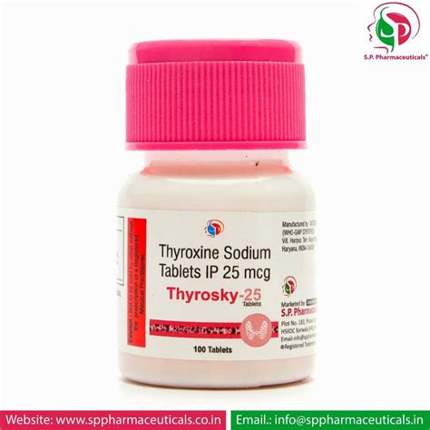 Thyroxine Sodium Tablets Ip 25 Mcg At Rs 162 Bottle In Barwala ID