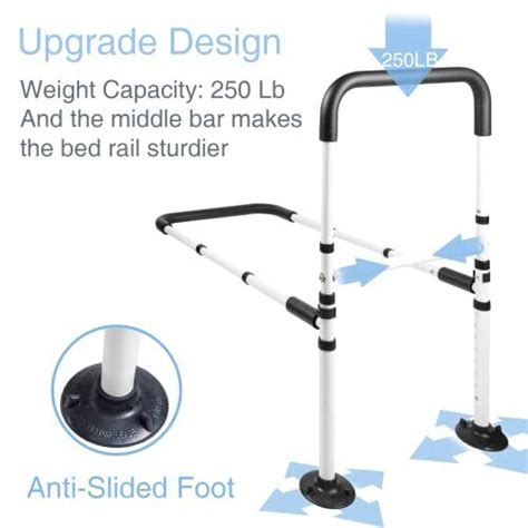 Landtale Bed Assist Rails Adjustable Safety Bed Handle With Leg Fall Ebay