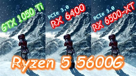 Gtx 1050 Ti Vs Rx 6400 Vs Rx 6500 Xt Ryzen 5 5600g 6 Games Benchmark 1080p Youtube