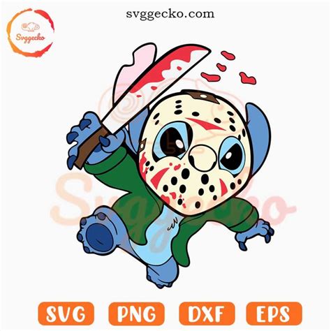 Stitch Jason Voorhees Svg Killer Svg Friday The 13th Halloween Svg