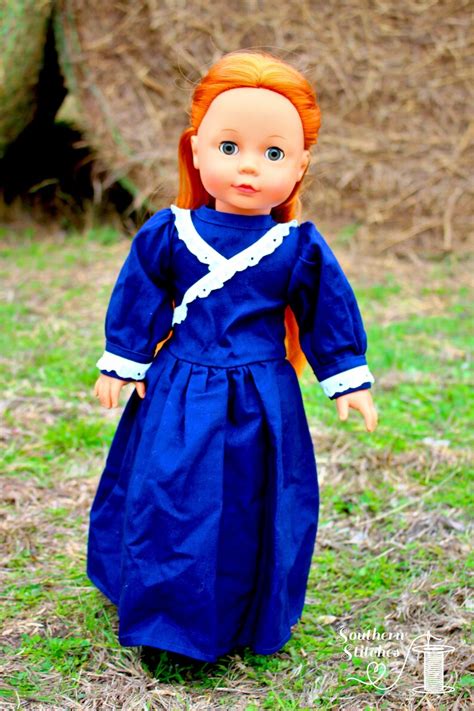 Navy Blue Doll Gown 18 Inch Doll Dress Etsy