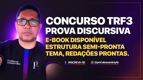 CONCURSO TRF3 FCC PROVA DISCURSIVA E BOOK E CORREÇÕES PERSONALIZADAS