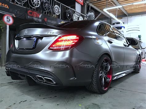 Psm Style Rear Trunk Wing Spoiler Carbon Fiber Spoiler Lip For Mercedes