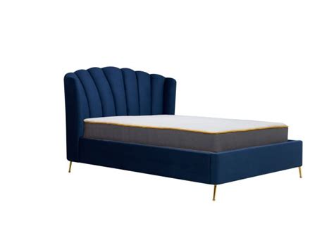 Lottie King Ottoman Bed Midnight Blue Birlea