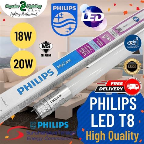 Ready Stockphilips Ecofit T Fluorescent Led Tube W W Ft