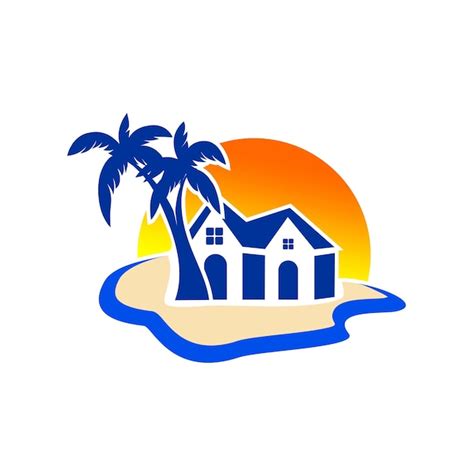 Premium Vector Beach Resort House Logo Design