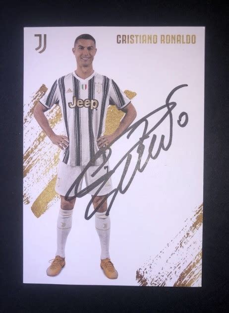 Cristiano Ronaldo Official Signed Juventus Card - CharityStars