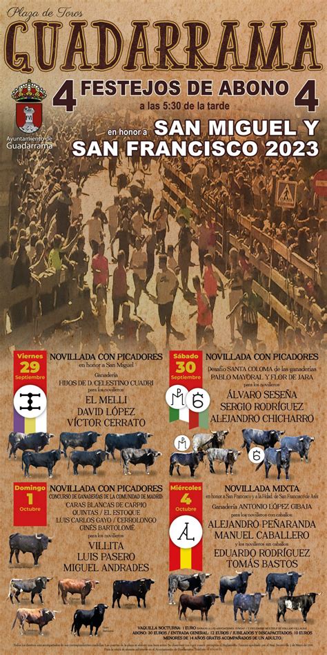 Guadarrama Presenta Los Carteles De Su Feria Taurina Con Tres