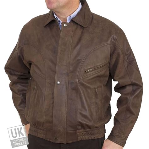 Mens Brown Nubuck Leather Jacket Magnum UK Leather Jackets