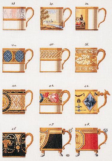 Cups Aida From Thea Gouverneur Other Collections Cross Stitch