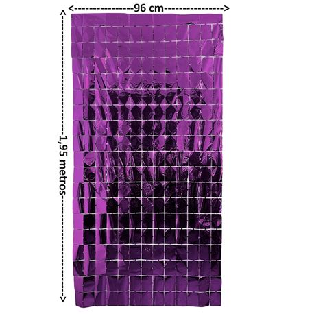Cortina Metalizada Quadradinhos Efeito Shimmer Wall Cm X Metros