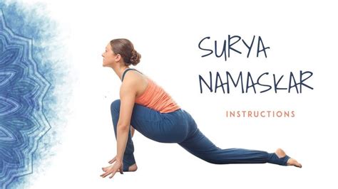 Surya Namaskar Instructions - Step-by-Step Guide to 12 Poses | Surya namaskar, Yoga routine for ...