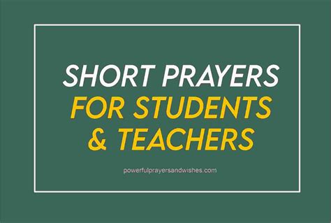 50 Powerful And Short Prayer For Students And Teachers To Pray In Schools