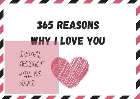 Reasons Why I Love You Love Notes Digital Editable Printable