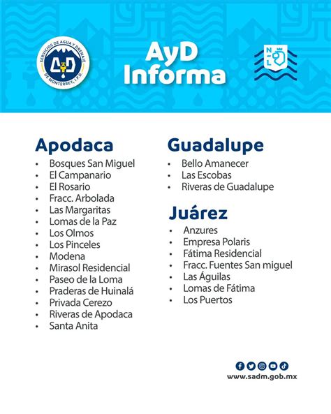 Agua Y Drenaje Mty On Twitter Aviso Importante A Todos Nuestros