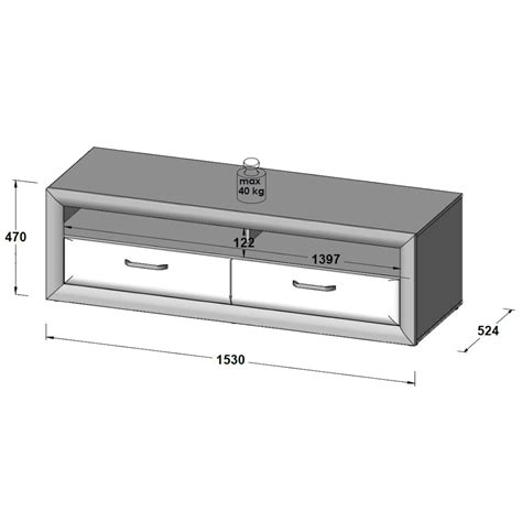 Lenox Tv Komoda Fioke X X Cm Beli Sjaj Beton Emmezeta Webshop