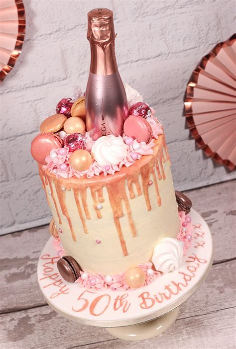 Luxe Rose Gold Drip Cake Cakey Goodness Unique Birthday Cakes