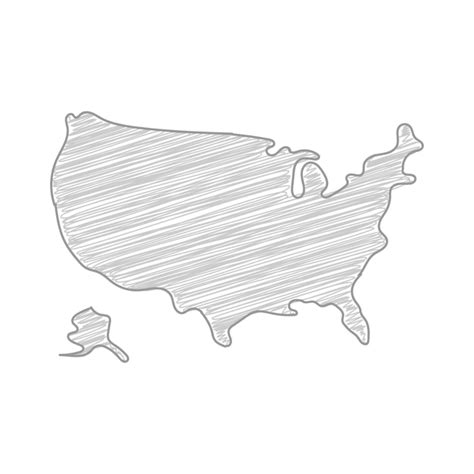 Premium Vector United States Map Drawing Pencil Sketch