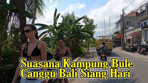 Memantau Suasana Kampung Bule Canggu Bali Siang Hari Youtube