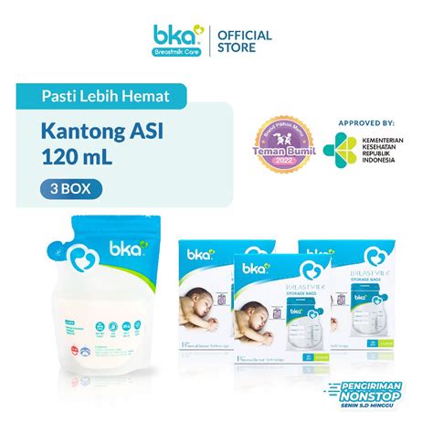 Jual Paket Kantong ASI BKA 120 ML 3 Box Isi 30pcs Box Breastmilk