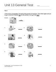 Top Notch Fundamentals Unit 13 Assessment Pdf Unit 13 General Test