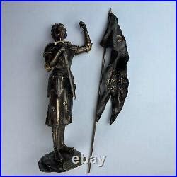 Huge Statue Joan Of Arc Figure Polystone Bronze Home Decor Made In