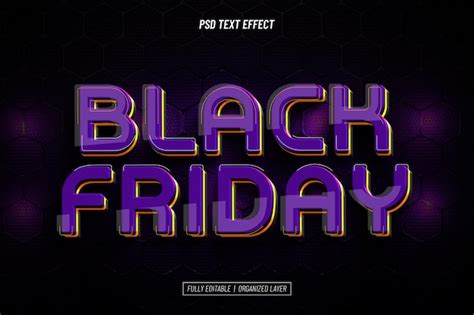 Free Psd Black Friday Editable Text Effect