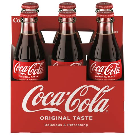 Save on Coca-Cola Original Taste Cola Soda - 6 pk (Glass Bottles) Order Online Delivery | Giant