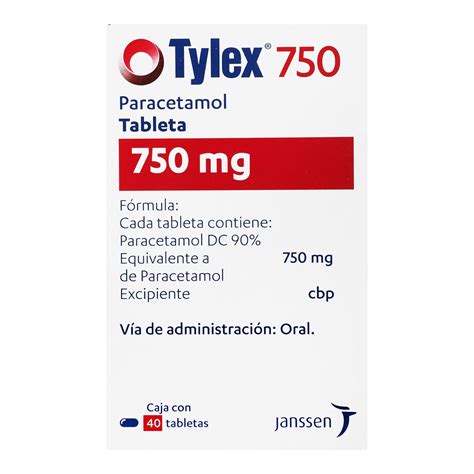 Tylex 750mg 40 Tabletas Costco México